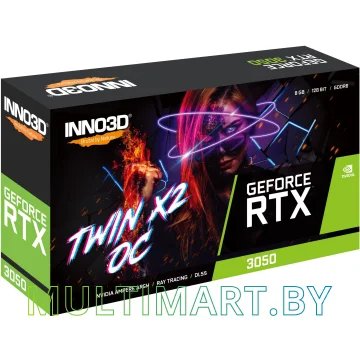 Видеокарта Inno3D GeForce RTX 3050 Twin X2 OC N30502-08D6X-11902130 картинка 3